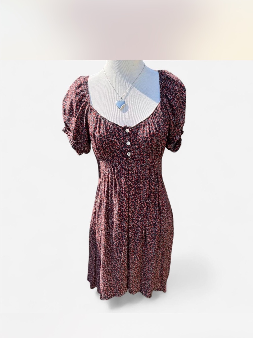 Brandy Melville blair black & red floral dress